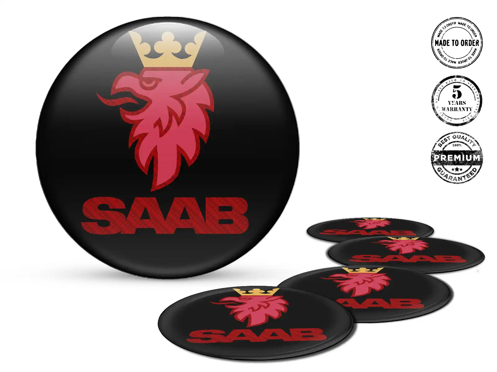 Saab Dekoration für Felgen Premium Epoxy-Labels
